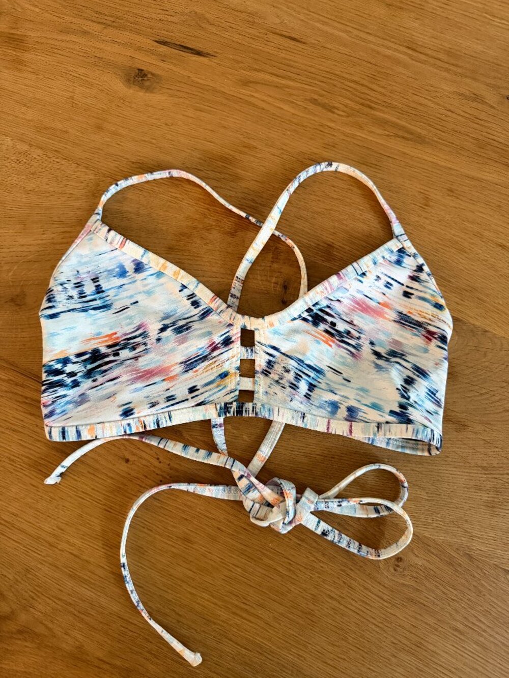 Jolyn Tomcat Bikini Top — Pastel Abstract Print | XXL